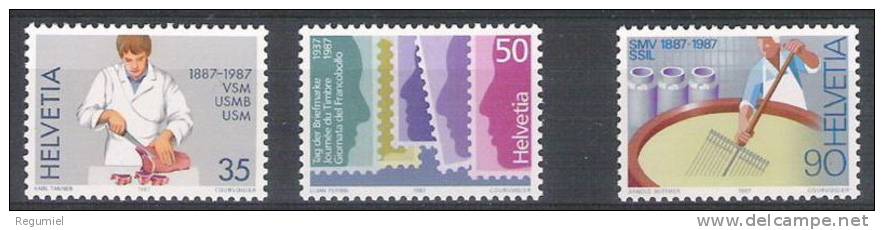 Suiza 1284/1286 ** MNH. 1987 - Ungebraucht