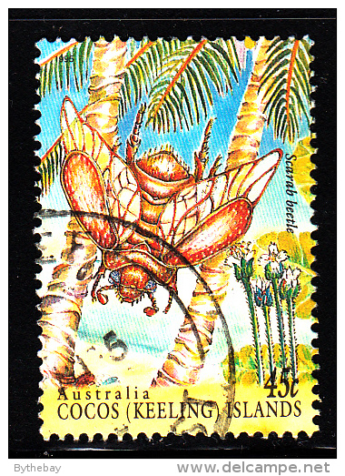 Cocos Islands Used Scott #302d 45c Scarab Beetle - Cocos (Keeling) Islands