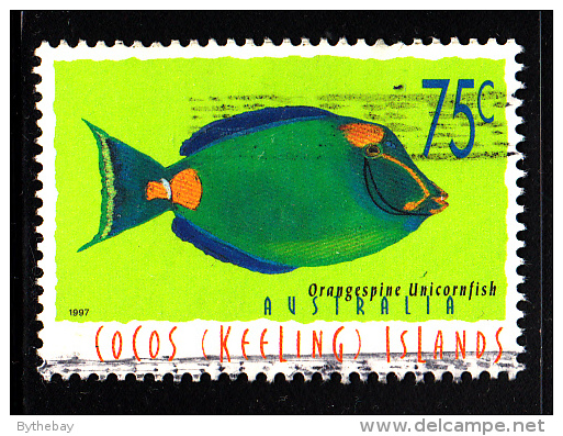 Cocos Islands Used Scott #308 75c Orangespine Unicornfish - Cocos (Keeling) Islands