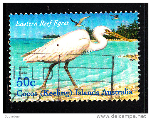 Cocos Islands Used Scott #337a 50c Eastern Red Egret - Cocos (Keeling) Islands