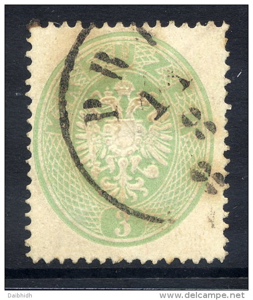 AUSTRIA 1863 Arms 3 Kr. Perforated 14, Used..  Michel 25 - Used Stamps
