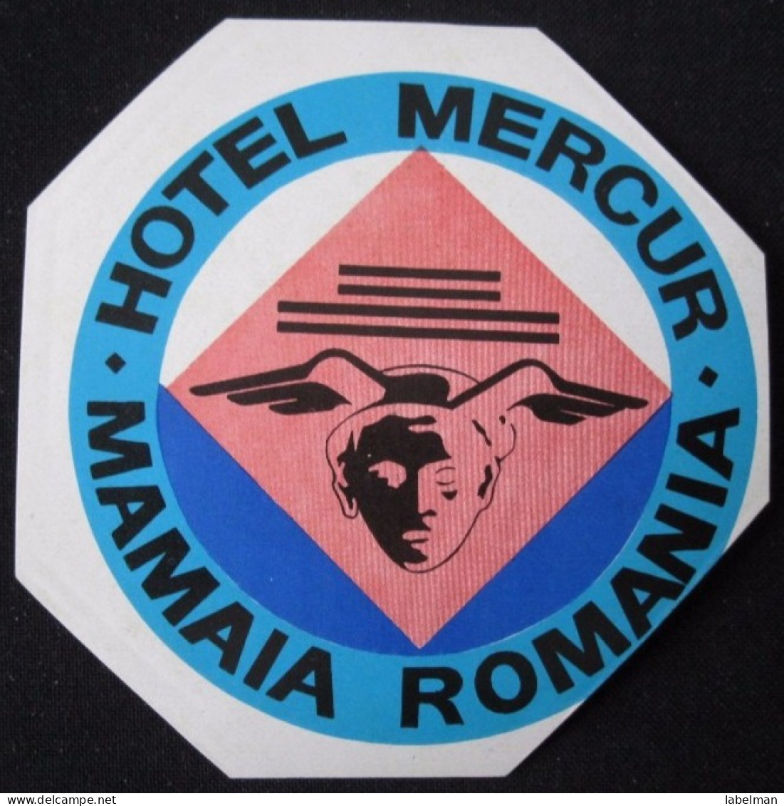 HOTEL CAMPING MOTEL PENSION SPA INN MERCUR MAMAIA ROMANIA CARPATHIA LUGGAGE LABEL ETIQUETTE AUFKLEBER DECAL STICKER - Hotel Labels