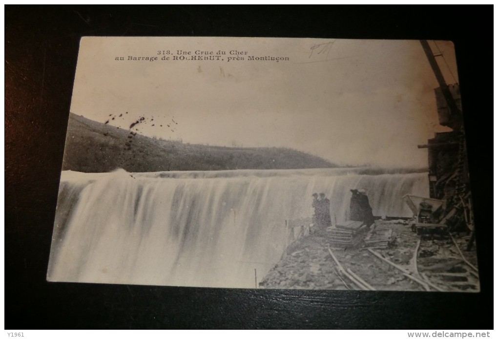 CPA 03 BARRAGE DE ROCHEBUT PRES MONTLUçON. Carte Animée. 03/01/1915. - Autres & Non Classés