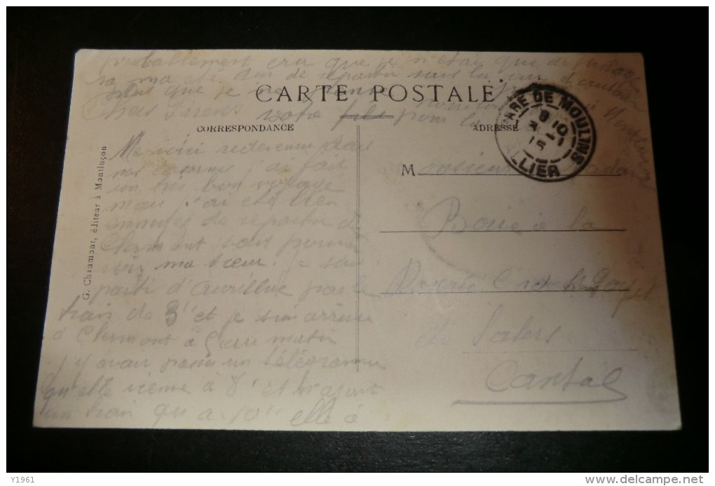 CPA 03 BARRAGE DE ROCHEBUT PRES MONTLUçON. Carte Animée. 03/01/1915. - Autres & Non Classés