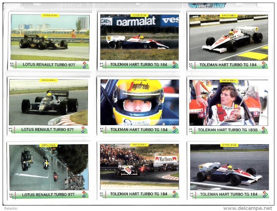 LOT DE 149 CARTES TRADING CARDS AYRTON SENNA DE 1994 EN PARFAIT ETAT (34 PHOTOS) - Catalogues