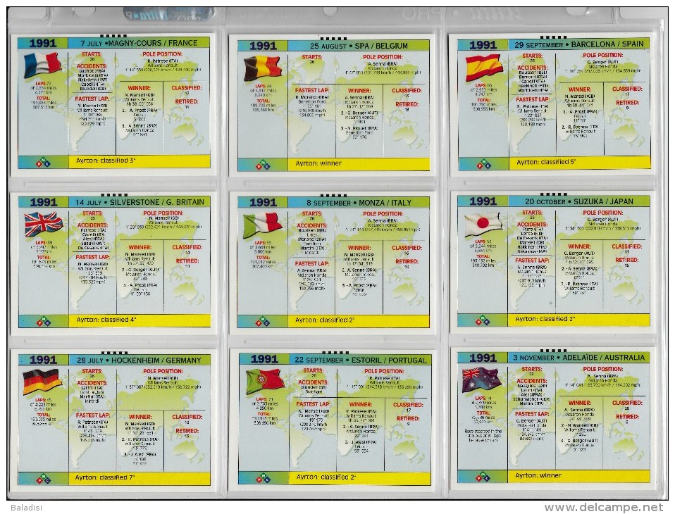 LOT DE 149 CARTES TRADING CARDS AYRTON SENNA DE 1994 EN PARFAIT ETAT (34 PHOTOS)