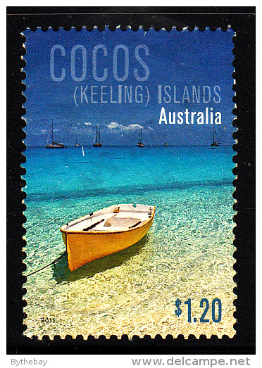 Cocos Islands Used 2011 Issue $1.20 Dinghy Anchored In Shallow Water - Cocos (Keeling) Islands