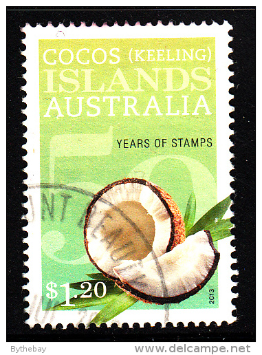 Cocos Islands Used 2013 Issue $1.20 Coconut - 50 Years Of Stamps - Kokosinseln (Keeling Islands)