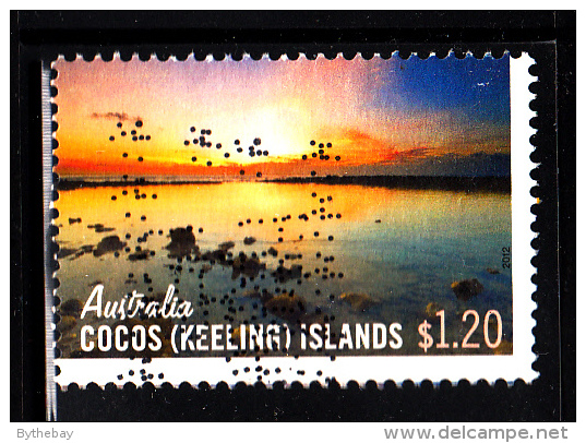 Cocos Islands Used 2012 Issue $1.20 Sunrise/sunset Over Water - Cocos (Keeling) Islands