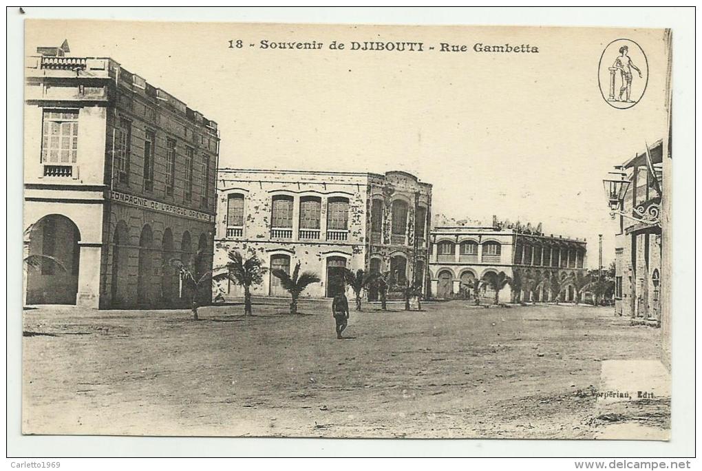 GIBUTI SOUVENIR RUE GAMBETTA NON VIAGGIATA F.P. - Djibouti