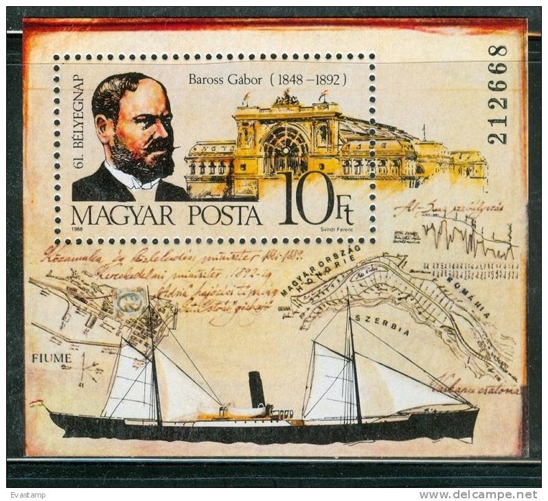 HUNGARY-1988.Souvenir Sheet - 61st Stampday MNH! - Neufs