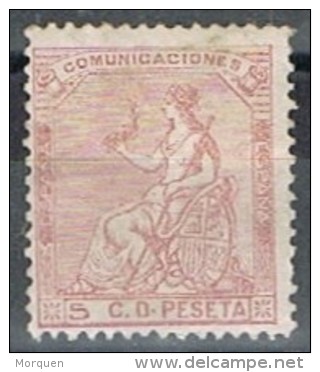 Sello 5 Cts Rosa, Alegoria Republica,  Num 132 * - Nuevos