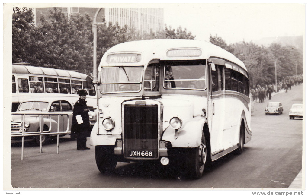 Bus Photo Finches Coaches Leyland Tiger Half Cab JXH668 - Cars