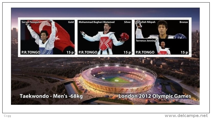 Olympische Spelen 2012 , P.R. Tongo - Souveniersblok  Postfris - Zomer 2012: Londen