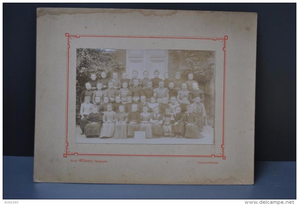 Photographie Ancienne Groupe Scolaire Classe Des Filles Ecole Primaire Melay (Chemillé - Maine Et Loire) - Otros & Sin Clasificación