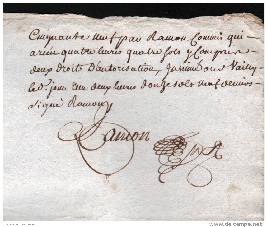 2 JUILLET 1759, GENERALITE DE BOURGES, DEUX SOLS, 2 FEUILLES, 2 SCANS - Cachets Généralité