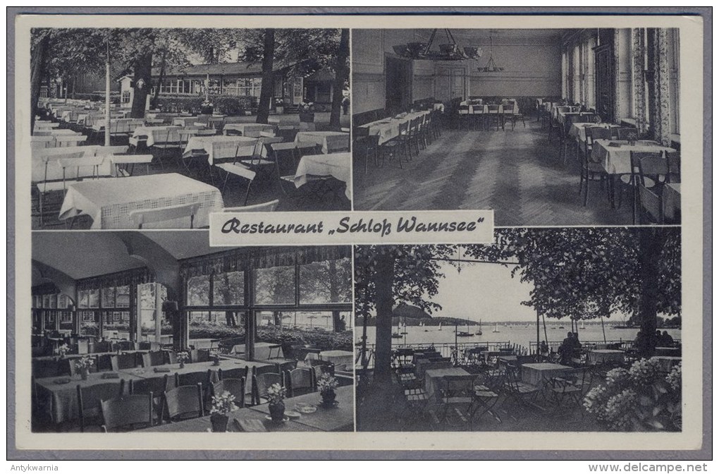 Berlin Wannsee Restaurant Schloss Wannsee , Speisesaal, Garten, Terrasse     B293 - Wannsee