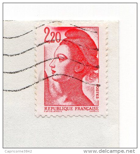 1985 - Liberté De Gandon N° 2376 Type II Variéte Nuage Sur Le Bonnet - Storia Postale