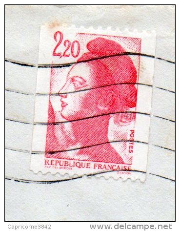 1986 - Liberté De Gandon N°87 (roulette)  Variété œil Blanc - Storia Postale