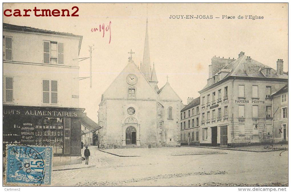 JOUY-EN-JOSAS LA PLACE DE L'EGLISE 1900 - Jouy En Josas