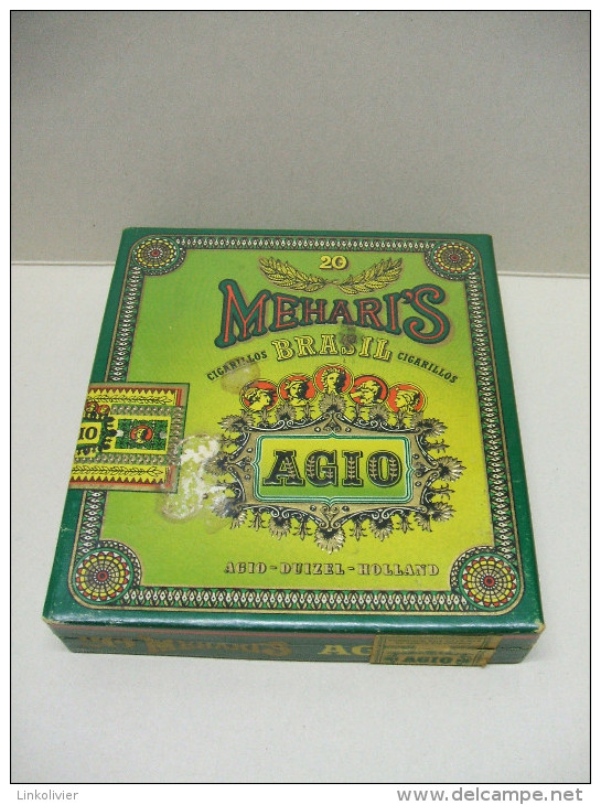 BOÎTE à CIGARES En Carton 20 MEHARI'S Brasil Agio (vide) - Cigar Cases