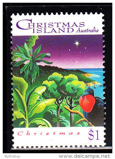 Christmas Island Used Scott #356 $1 Frigatebird, Rainforest - Christmas - Christmas Island