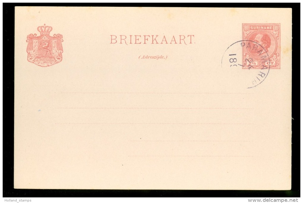 SURINAME * BRIEFKAART ONGEBRUIKT * VOORDRUK NVPH 3 *   (10.149m) - Suriname ... - 1975