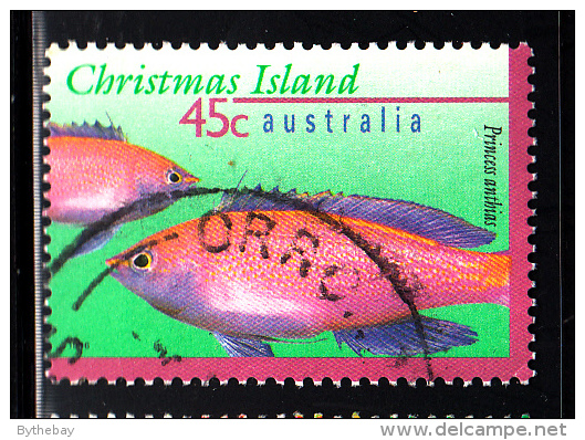 Christmas Island Used Scott #383 45c Princess Anthias - Christmas Island