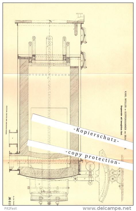 Original Patent - K. Möller , Kupferhammer , Brackwede , 1878 , Gasgenerator , Gas , Generator , Generatoren , Ofen !! - Historische Dokumente