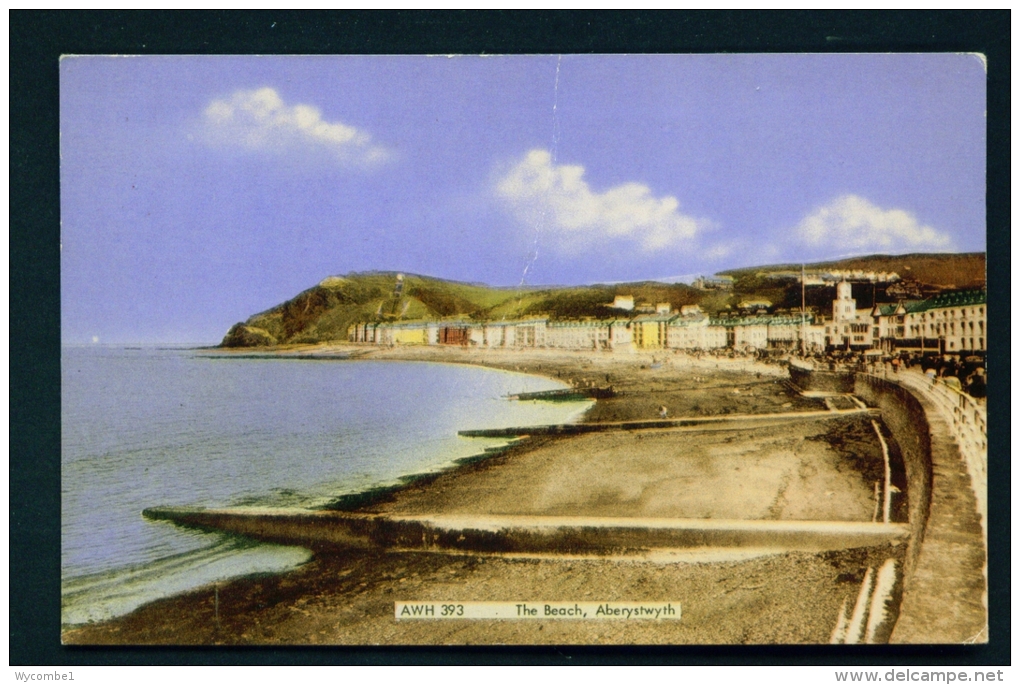 WALES  -  Aberystwyth  The Beach  Used Postcard As Scans - Cardiganshire