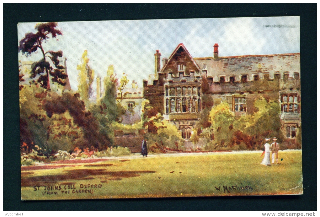 ENGLAND  -  Oxford  St John's College  Used Vintage Postcard As Scans - Oxford