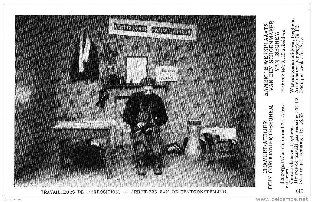 Izegem - Kamer Van Een Schoenmaker  - ( Tentoonstelling Van Den Huisarbeid 1910 Brussel ) - Izegem