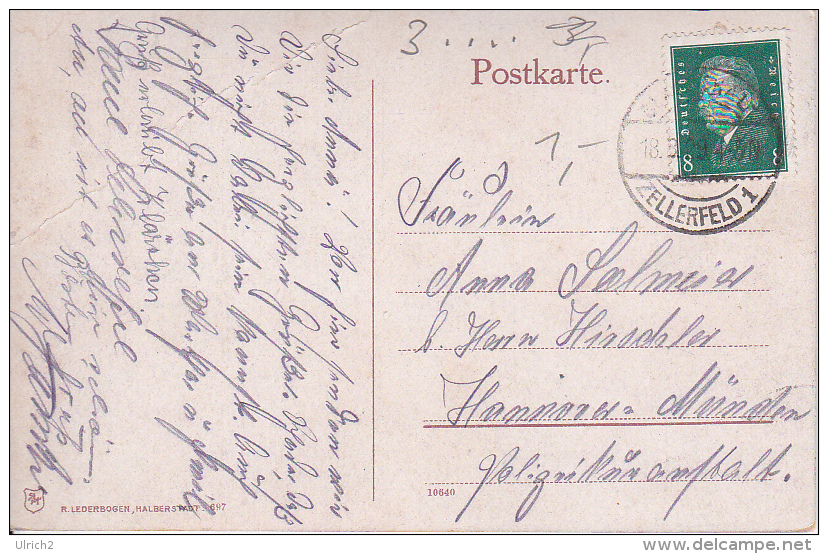 AK Oberharz - Hirschler Teich - 1929 (20664) - Clausthal-Zellerfeld