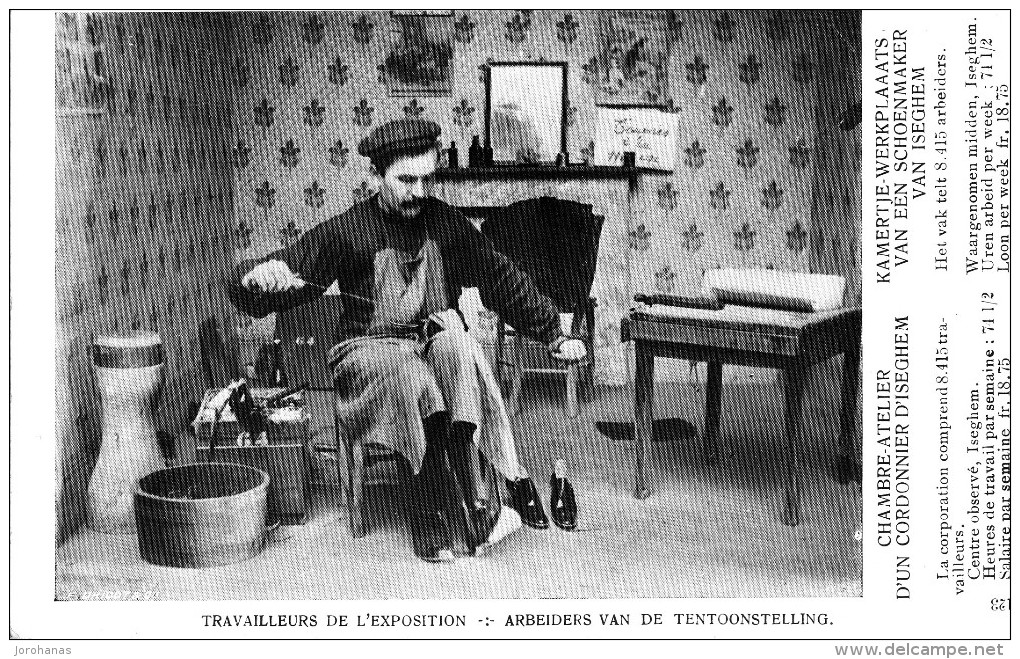 Izegem - Kamer Van Een Schoenmaker  - ( Tentoonstelling Van Den Huisarbeid 1910 Brussel ) - Izegem