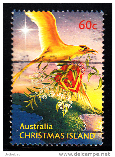 Christmas Island Used 2010 Issue 60c Bird Delivering Present - Christmas - Sheet Stamp - Christmas Island