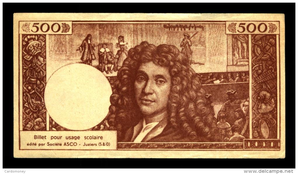 500 Francs Molière (billet Scolaire ASCO) - Fictifs & Spécimens