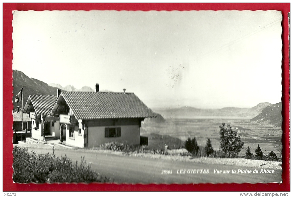 PAA-12  Les Giettes Sur Monthey, Vue Sur La Plaine Du Rhône. Cachet 1960 - Monthey