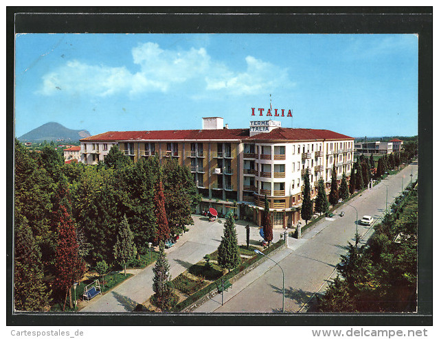 Cartolina Abano Terme, Hotel Terme "Italia" - Autres & Non Classés