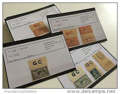 FRANCE: Collection Timbres Papier GC Merson, Semeuses, Taxe Dont Bord De Feuille - Unused Stamps