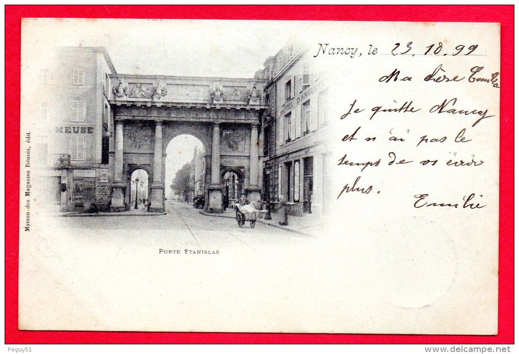 54. Nancy. Porte Stanislas. Hôtel D'Angleterre.  Nancy- Hayange. ( Hayingen). 1899 - Nancy