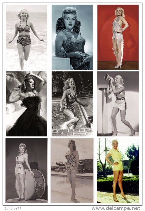 Sexy BETTY GRABLE Actress PIN UP Postcard SET - Publisher RWP 2003 (01) - Artistes