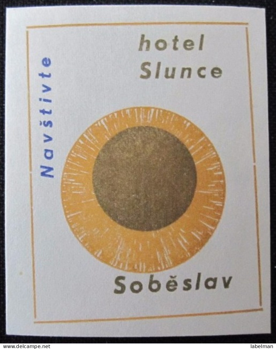 HOTEL CAMPING PENSION MOTEL SPA INN SLUNCE SOBESLAV BUCHAREST ROMANIA LUGGAGE LABEL ETIQUETTE AUFKLEBER DECAL STICKER - Hotel Labels