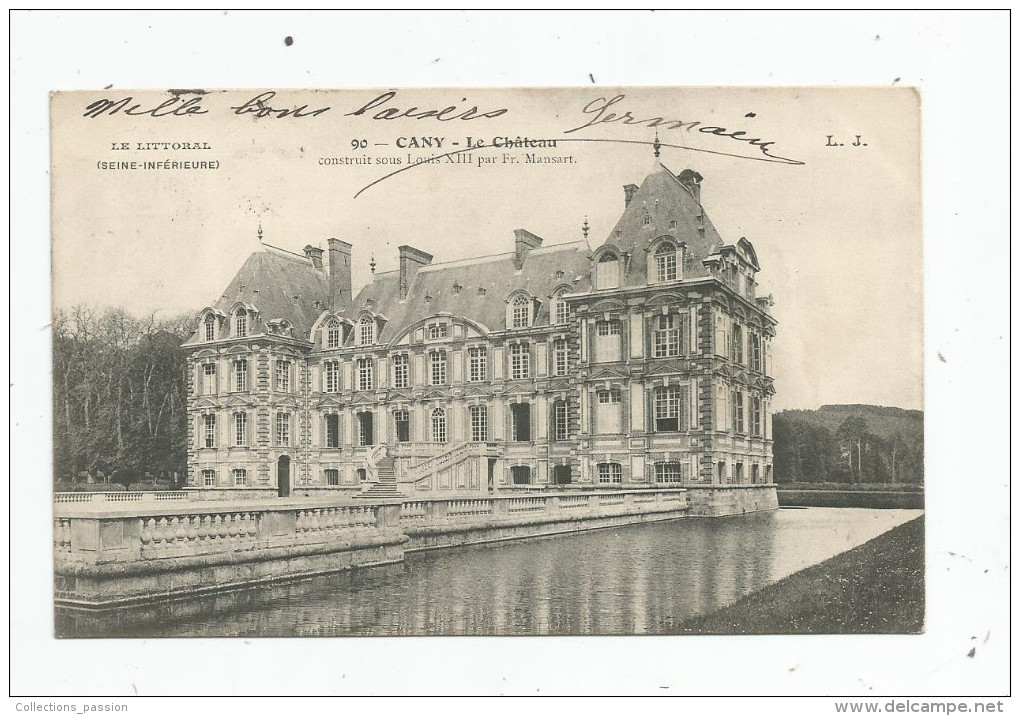 Cp , 76 , CANY , Le Château , Dos Simple , Voyagée 1904 - Cany Barville