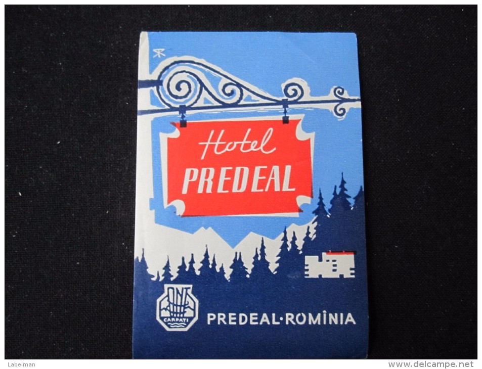 HOTEL CAMPING PENSION MOTEL SPA INN PREDEAL ROMINIA BUCHAREST ROMANIA LUGGAGE LABEL ETIQUETTE AUFKLEBER DECAL STICKER - Etiketten Van Hotels