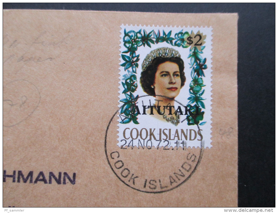 Cookinseln / Aitutaki 1972 GB Kolonie. OHMS. Luftpostbeleg. Postoffice - Cook Islands