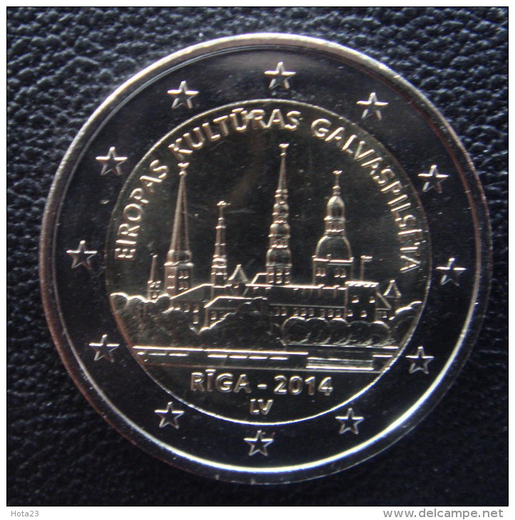 LATVIA  2 EURO EUR 2014 RIGA EUROPEAN CAPITAL OF CULTURE UNC  COMMEMORATIVE COIN(FROM ROLL) - Lettonie