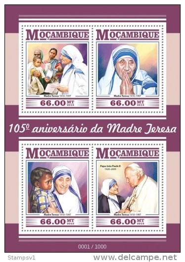 Mozambique. 2015 Mother Teresa. (318a) - Mère Teresa