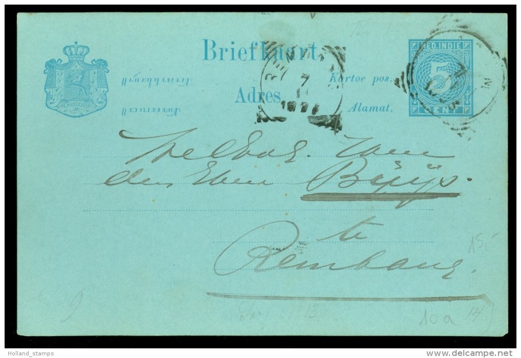 NED. INDIE * HANDGESCHREVEN BRIEFKAART Uit 1893 Naar REMBANG  (10.152d) - Niederländisch-Indien