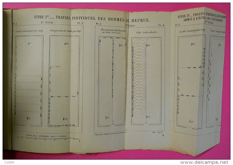 1862 Rare Cavalerie Travail Individuel Tir Du Fusil Et Du Pistolet Traité Sur La Ferrure Nombreuses Planches Lib Dumaine - Autres & Non Classés