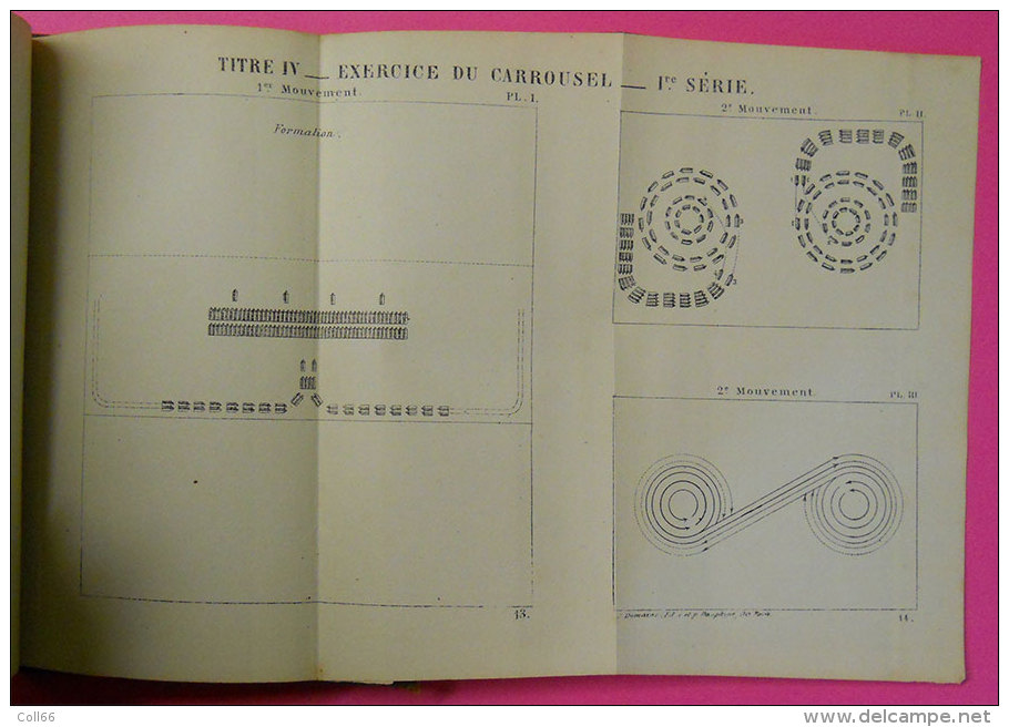 1862 Rare Cavalerie Travail Individuel Tir du Fusil et du pistolet Traité sur la ferrure Nombreuses Planches Lib Dumaine